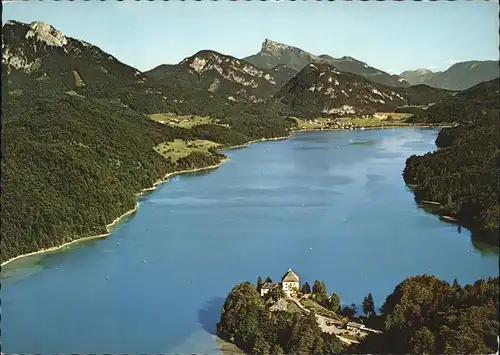 Salzburg Oesterreich Hotel Schloss Fuschl mit Fuschlsee Fliegeraufnahme / Salzburg /Salzburg und Umgebung