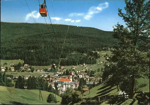 St Ulrich Groeden Tirol Panorama mit Seiser Alm Drahtseilbahn Kat. Salten Schlern