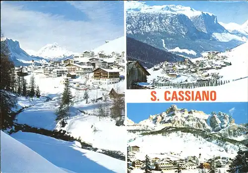 San Cassiano Badia Panorama mit Teilansichten / Bozen Suedtirol /Trentino Suedtirol