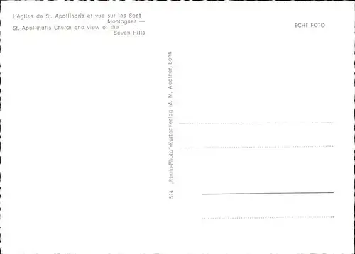 Siebengebirge mit Apollinaris Kirche Kat. Koenigswinter