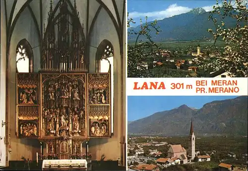 Lana Meran mit Kirche Kat. Italien