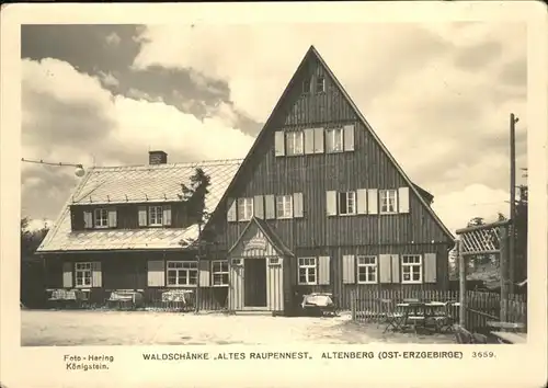 Altenberg Erzgebirge Waldschaenke "Altes Raupennest" Kat. Geising