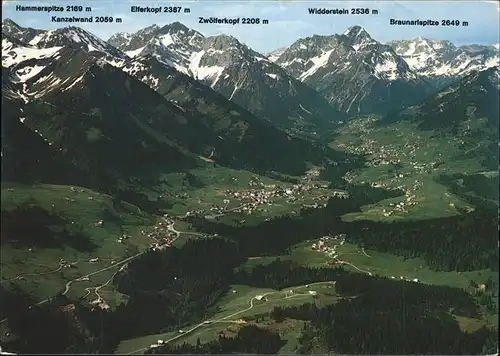 Kleinwalsertal mit Blick auf RiezlernHirschegg u.Mittelberg Kat. Oesterreich