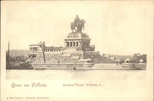 Coblenz Koblenz Kaiser Wilhelm Denkmal Kat. Koblenz