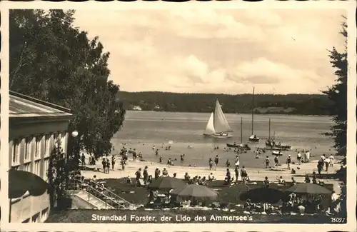 Ammersee Strandbad Forster Kat. Utting a.Ammersee