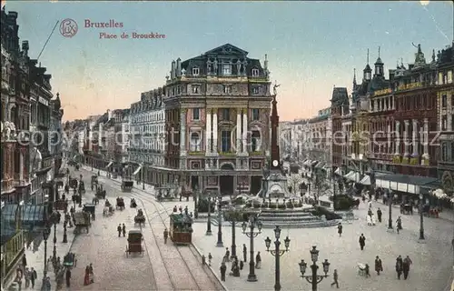 Bruxelles Bruessel Place de Brockere Strassenbahn Kat. 