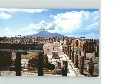 Pompei Foro veduta generale Forum Ruinenstaette Vesuvio Vulkan