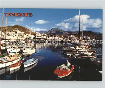 Los Cristianos Vista parcial del puerto Kat. Tenerife Islas Canarias