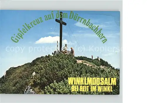 Winklmoos Winkelmoos Gipfelkreuz Duerrnbachhorn Chiemgauer Alpen / Reit im Winkl /Traunstein LKR