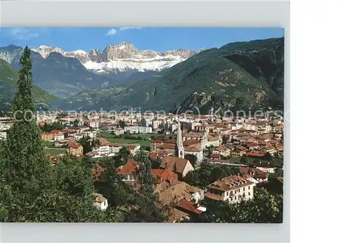 Bozen Suedtirol Panorama gegen Rosengarten Dolomiten Kat. Bozen Suedtirol
