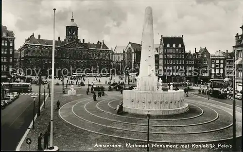 Amsterdam Niederlande Natinaal Monument met Koninklijk Paleis Kat. Amsterdam