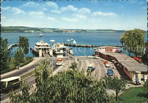 Konstanz Bodensee Partie an der Autofaehre Konstanz Meersburg Kat. Konstanz