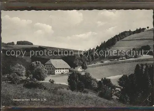 Nesselachen Schwarzwald Gasthaus Pension "Zum Roessle" Karl Gutzweiler Kat. 