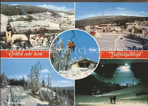 Fichtelgebirge Oberwarmensteinach Ochsenkopf Warmsteinach Schnee Ski Kat. 