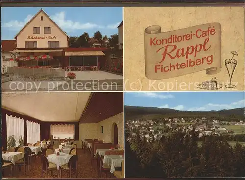 Fichtelgebirge Cafe Konditorei Adolf Rappl Fichtelberg Kat. 