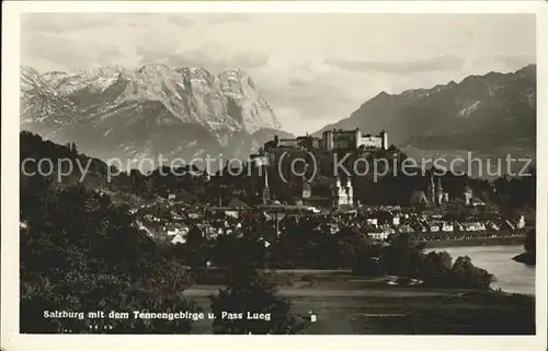 Salzburg Oesterreich mit Tennengebirge und Pass Lueg Kat. Salzburg