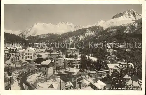 Arosa GR Blick von der Kirche Kat. Arosa