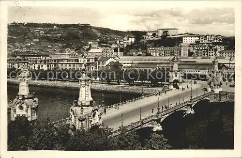 San Sebastian Guipuzcoa Pont Marie Cristine et Gare Nord / Donostia-San Sebastian /Guipuzcoa