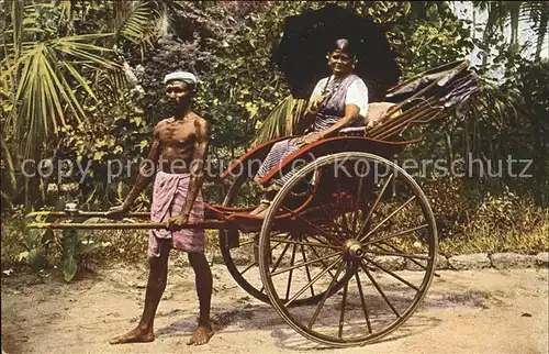 Indien Rikscha mit Inderin Kat. Indien
