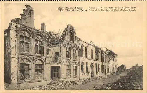 Ypres Ypern West Vlaanderen Ruines d Ypres Ruines de Ancien Hotel de Grand Kat. 