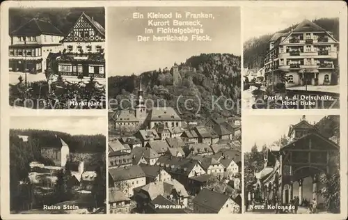 Bad Berneck Hotel Bube Ruine Stein Kat. Bad Berneck Fichtelgebirge