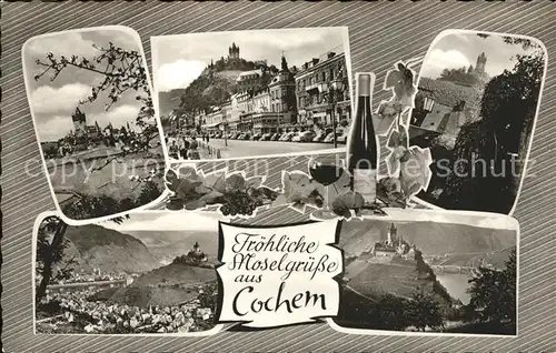 Cochem Mosel mit Reichsburg Wein Die Perle der Mosel Kat. Cochem