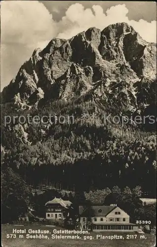 Gstatterboden Hotel Gesaeuse gegen Planspitze Ennstaler Alpen Kat. Oesterreich