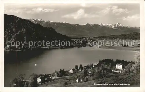 Annenheim Ossiacher See Gesamtansicht mit Alpenpanorama Kat. Annenheim Kaernten