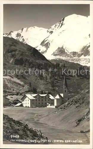 Obergurgl Soelden Tirol Hotel Edelweiss Kirche Kat. Soelden oetztal