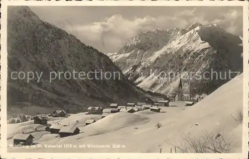 Mittelberg Kleinwalsertal mit Widderstein Kat. Oesterreich