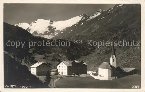 Gurgl Ortsansicht mit Kirche oetztaler Alpen Kat. Oesterreich