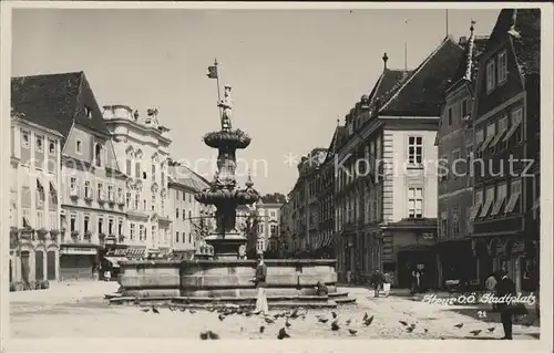 Steyr Enns Oberoesterreich Stadtplatz Brunnen Kat. Steyr