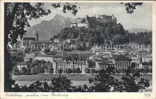 Salzburg Oesterreich Stadtblick mit Festung Hohensalzburg / Salzburg /Salzburg und Umgebung