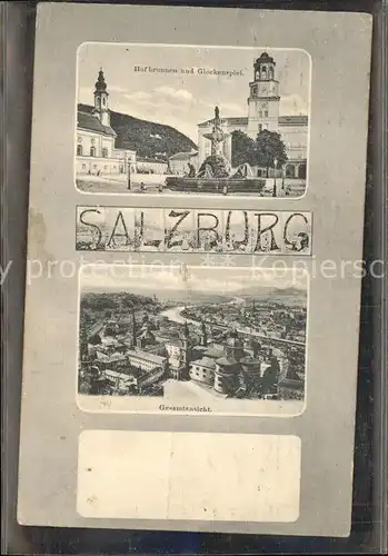 Salzburg Oesterreich Gesamtansicht Hofbrunnen mit Glockenspiel / Salzburg /Salzburg und Umgebung