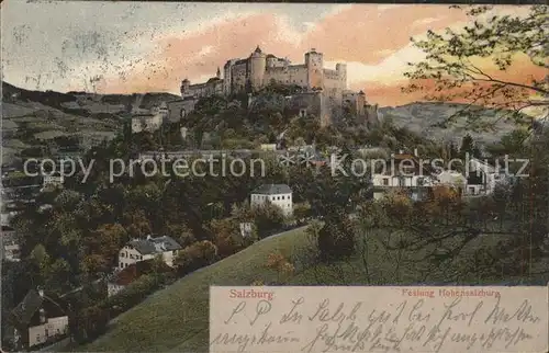 Salzburg Oesterreich Stadtblick mit Festung Hohensalzburg / Salzburg /Salzburg und Umgebung