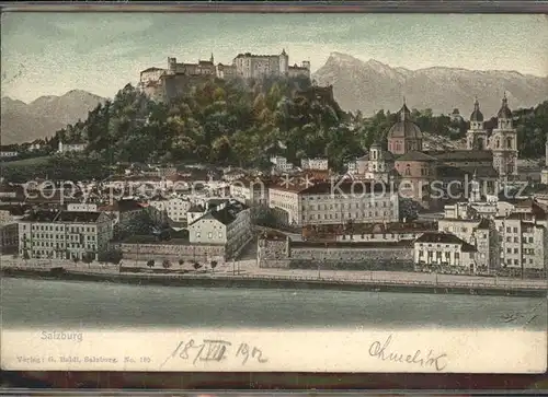 Salzburg Oesterreich Stadtblick mit Festung Hohensalzburg / Salzburg /Salzburg und Umgebung