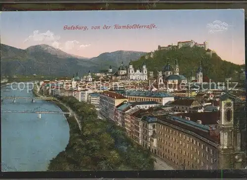 Salzburg Oesterreich von der Humboldt Terrasse / Salzburg /Salzburg und Umgebung