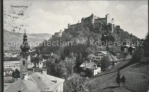 Salzburg Oesterreich Stadtblick mit Festung Hohensalzburg / Salzburg /Salzburg und Umgebung