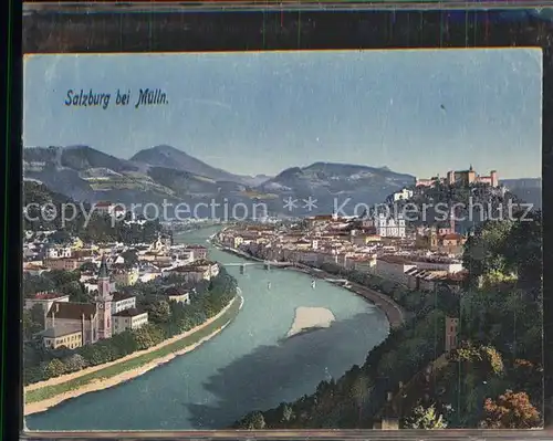 Salzburg Oesterreich Stadtblick mit Festung Hohensalzburg / Salzburg /Salzburg und Umgebung