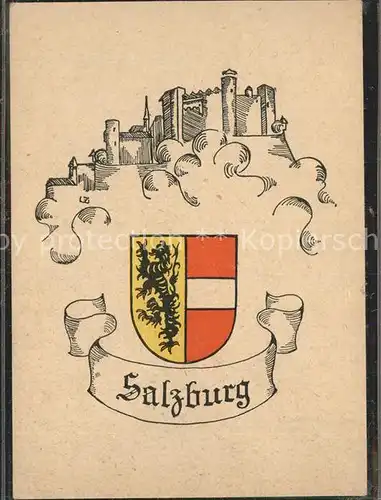 Salzburg Oesterreich Wappen mit Festung Hohensalzburg
 / Salzburg /Salzburg und Umgebung