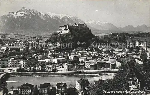 Salzburg Oesterreich Panorama gegen Untersberg  / Salzburg /Salzburg und Umgebung