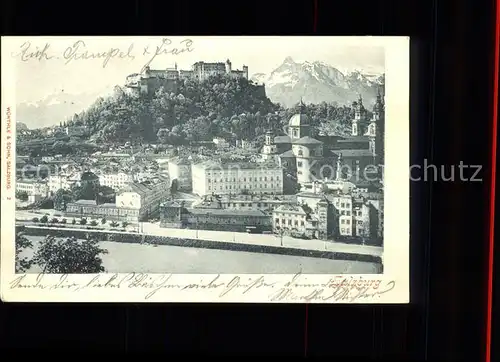 Salzburg Oesterreich Stadtansicht mit Festung Hohensalzburg / Salzburg /Salzburg und Umgebung