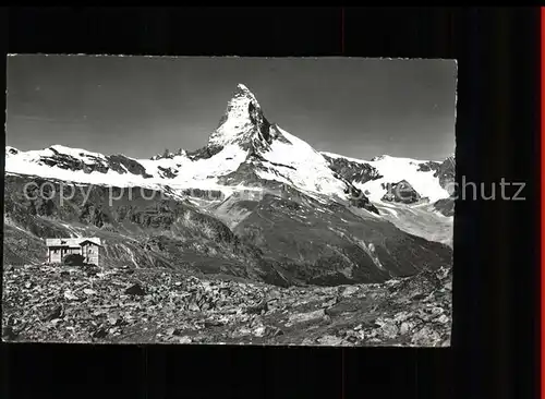 Zermatt VS Ski und Touristenhaus Fluhalp Berghaus Matterhorn Kat. Zermatt