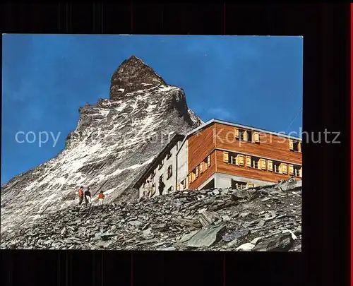 Zermatt VS Matterhornhuette und Berghotel Belvedere Schutzhuette Walliser Alpen Kat. Zermatt