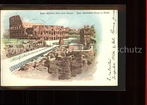 Rom Roma Anfiteatro Flavio detto Colosseo Ruinen Amphitheater Antike /  /Rom