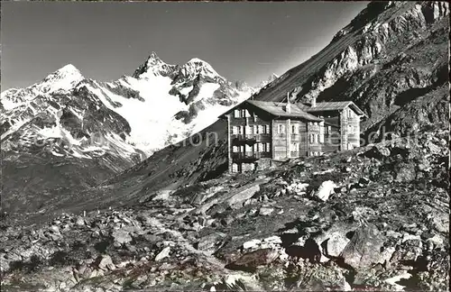 Zermatt VS Touristenhaus Fluhalp Berghaus Dent Blanche Gabelhorn Walliser Alpen Kat. Zermatt