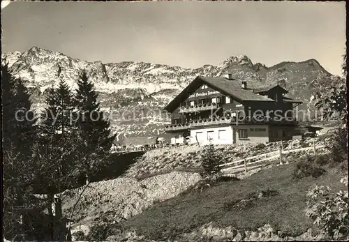 Amden SG Hotel Berghus Arvenbueel Blick zum Mattstock und Rahberg Alpstein Kat. Amden