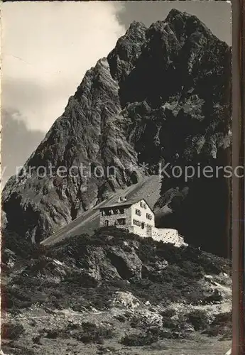 Klosters GR Berghaus Vereina mit Ungeheuerhorn Kat. Klosters