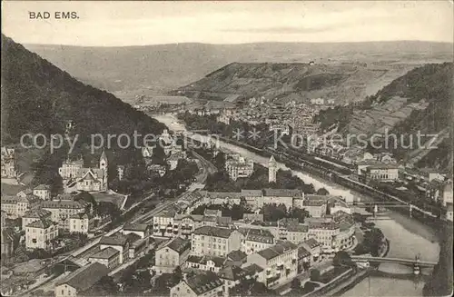 Bad Ems Lahn Fliegeraufnahme Bruecke Lahn Stast Kat. Bad Ems