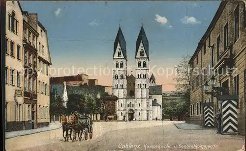 Coblenz Koblenz Generalommando Kastorkirche Kat. Koblenz Rhein